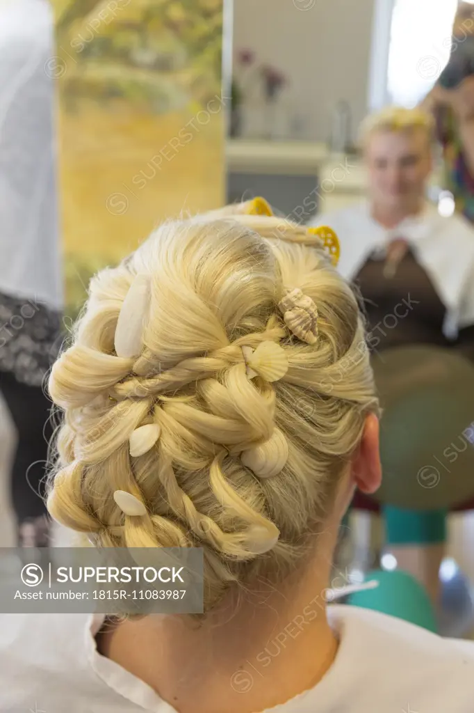 Hairstyle of a bride