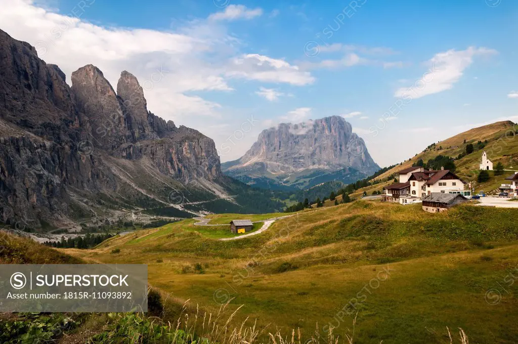 Italy, South Tyrol, Dolomites, Passo Gardena