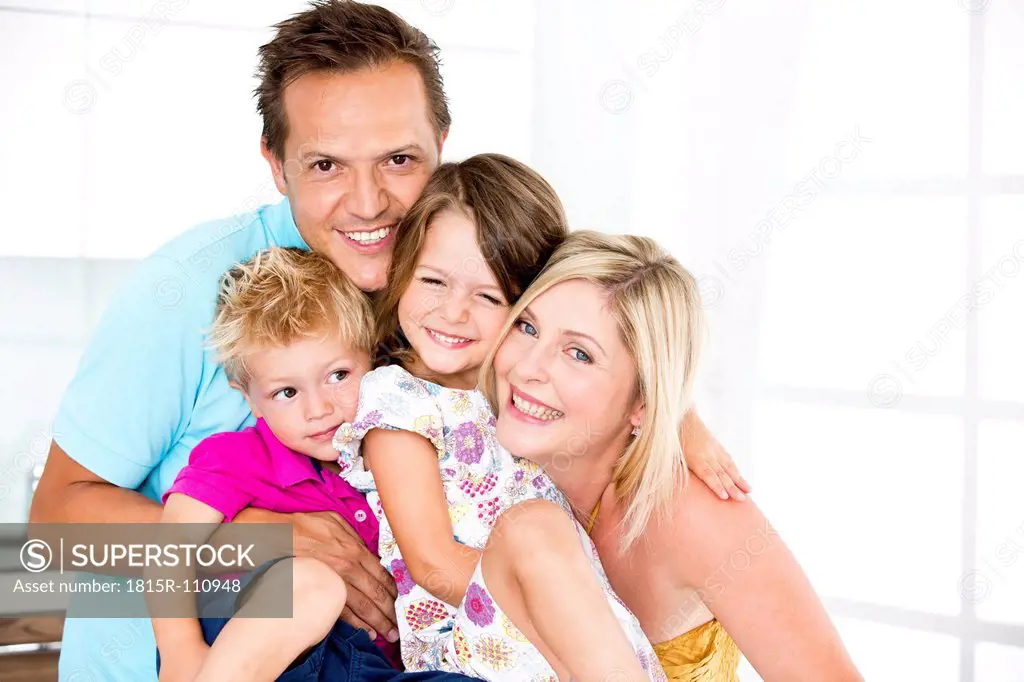 Germany, Playful family, smiling, portrait