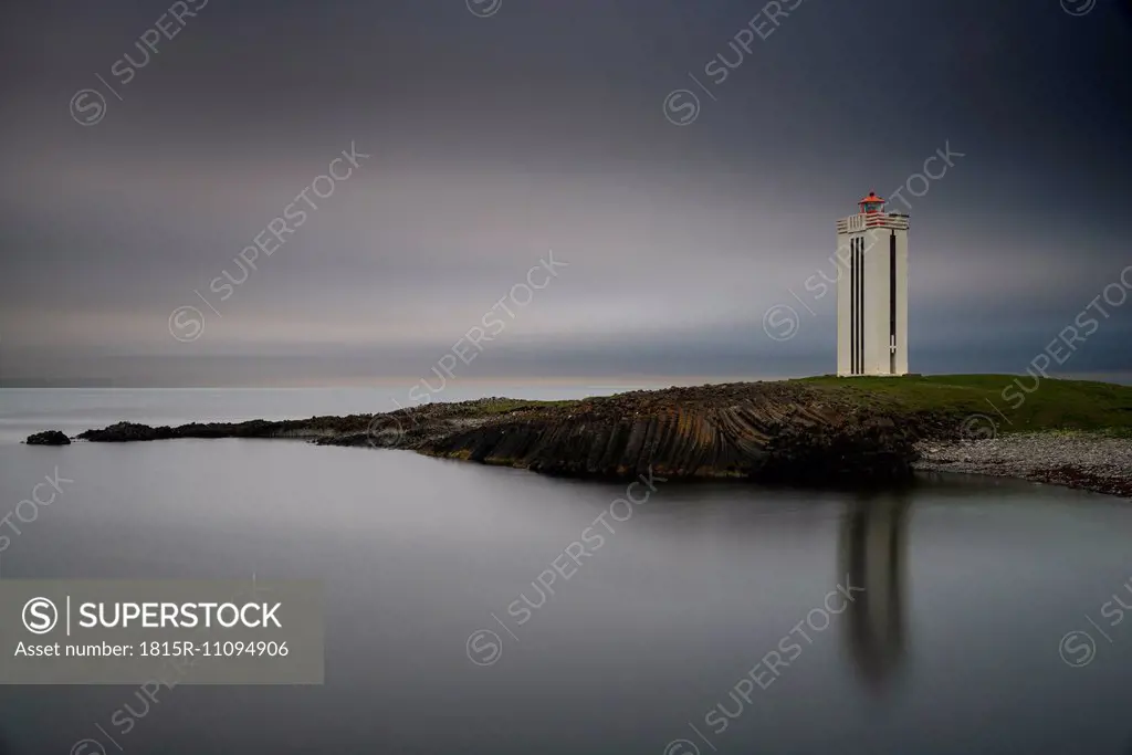 Iceland, North of Iceland, Lighthouse of Kalfshamarsvik