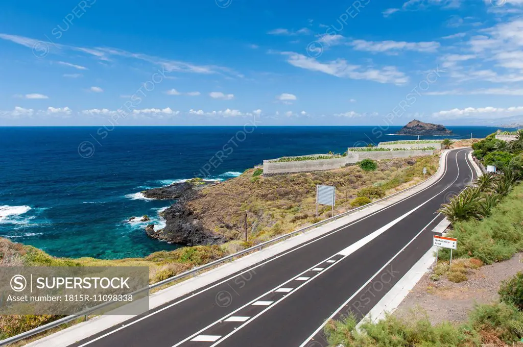 Spain, Canary Islands, Tenerife, Coastal road on the north coast to Garachico