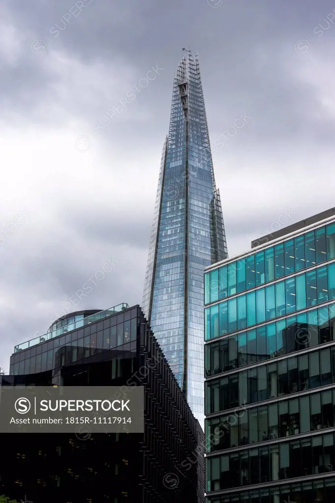 England, London, Southwark, view to 'The Shard' at More London Riverside
