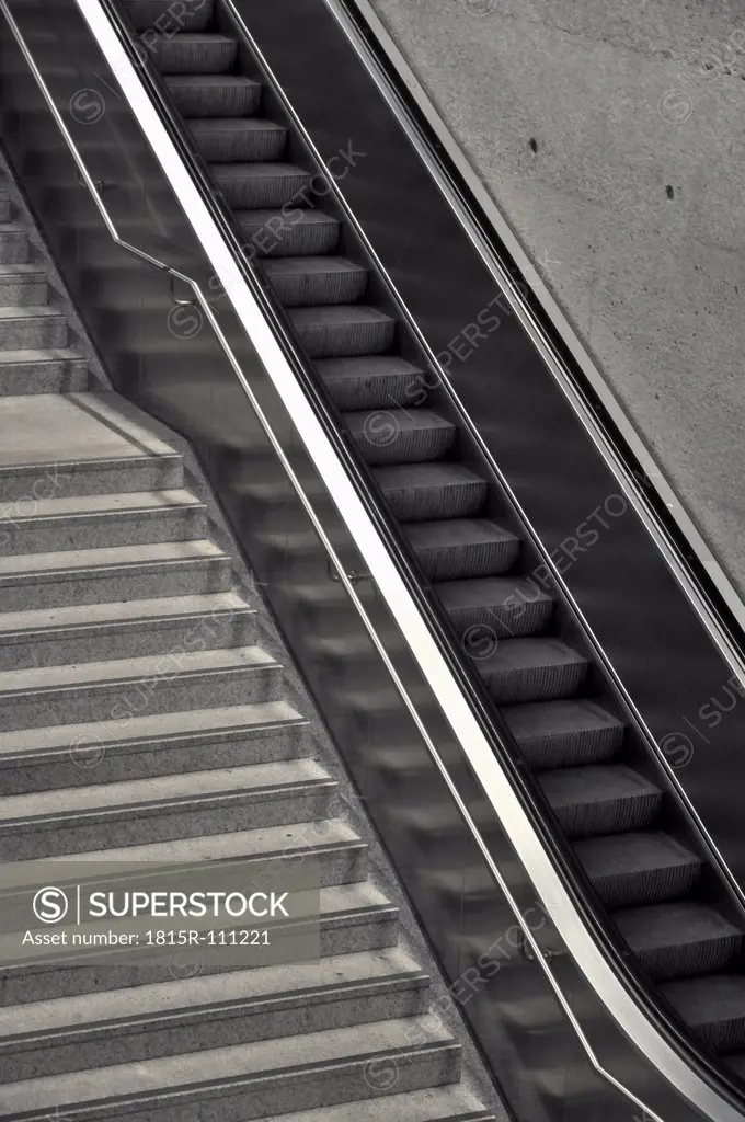 Germany, Bavaria, Munich, View of escalator
