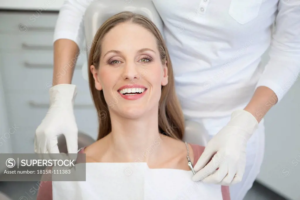 Germany, Patient and dentist in dental office