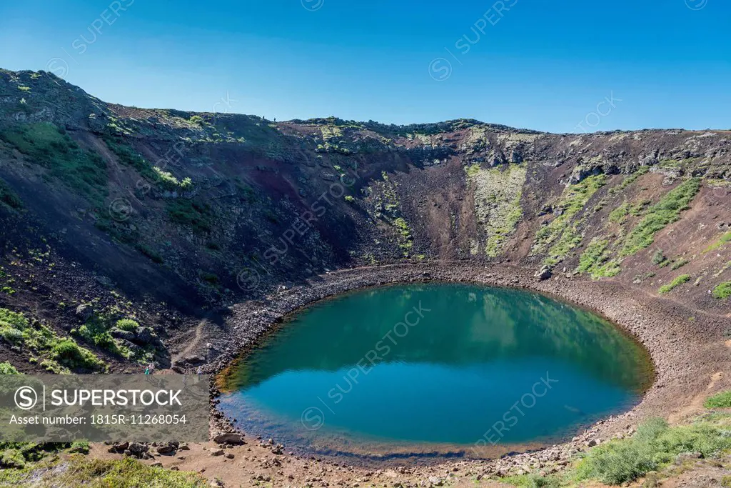 Iceland, Grimsnes, Kerid, Volcanic crater