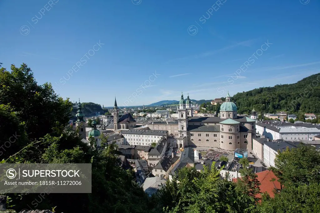 Austria, Salzburg State, Salzburg, old town and Salzburg Cathedral