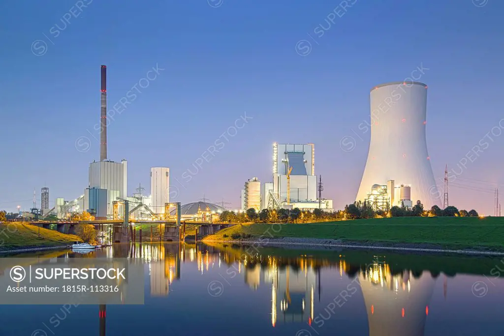Germany, View of coal power plant