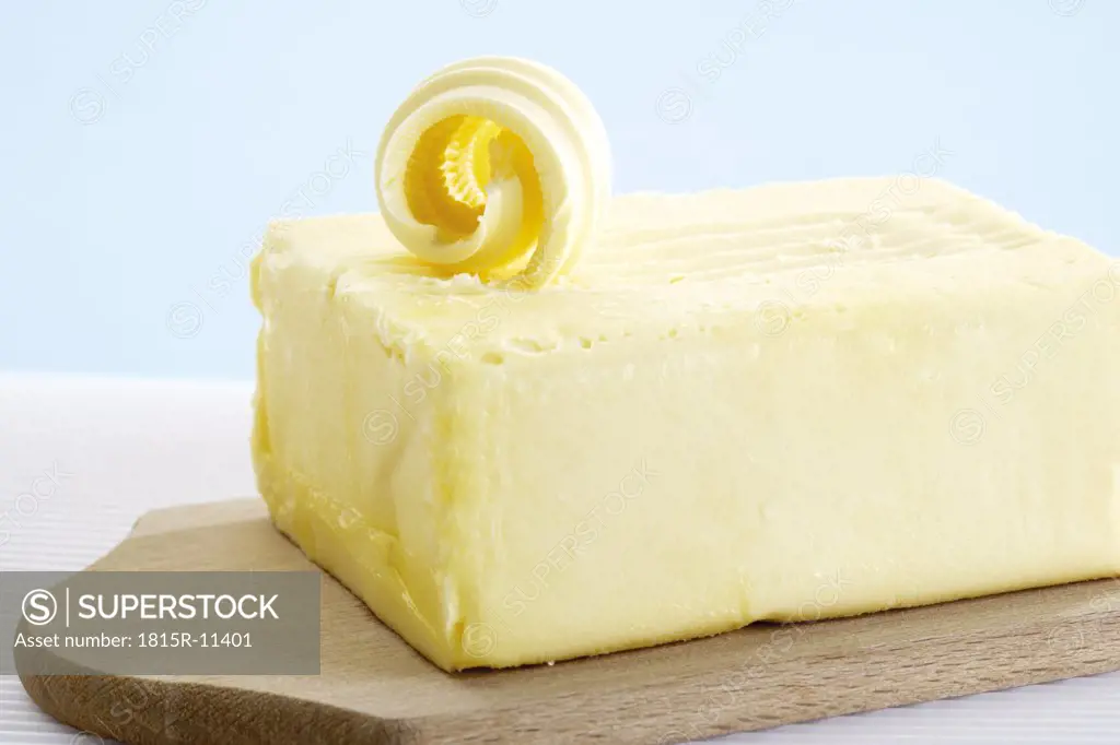 Block of butter, close-up