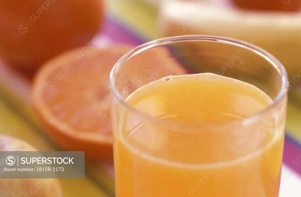 Glass of fresh orange juice