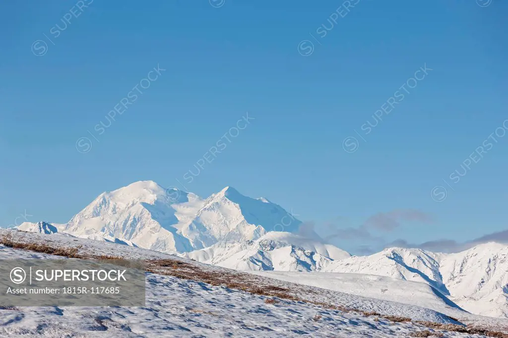 USA, Alaska, View of Mount Mckinley at Denali National Park