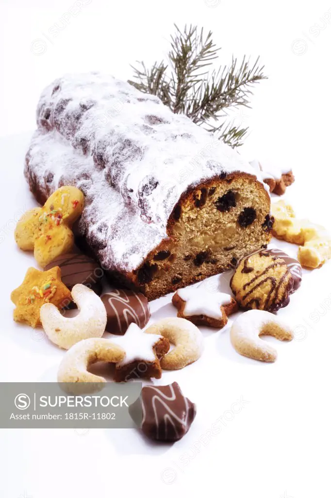 Christmas stollen and cookies