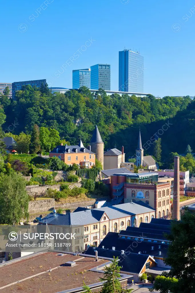 Luxembourg, Clausen district and European quarter in background