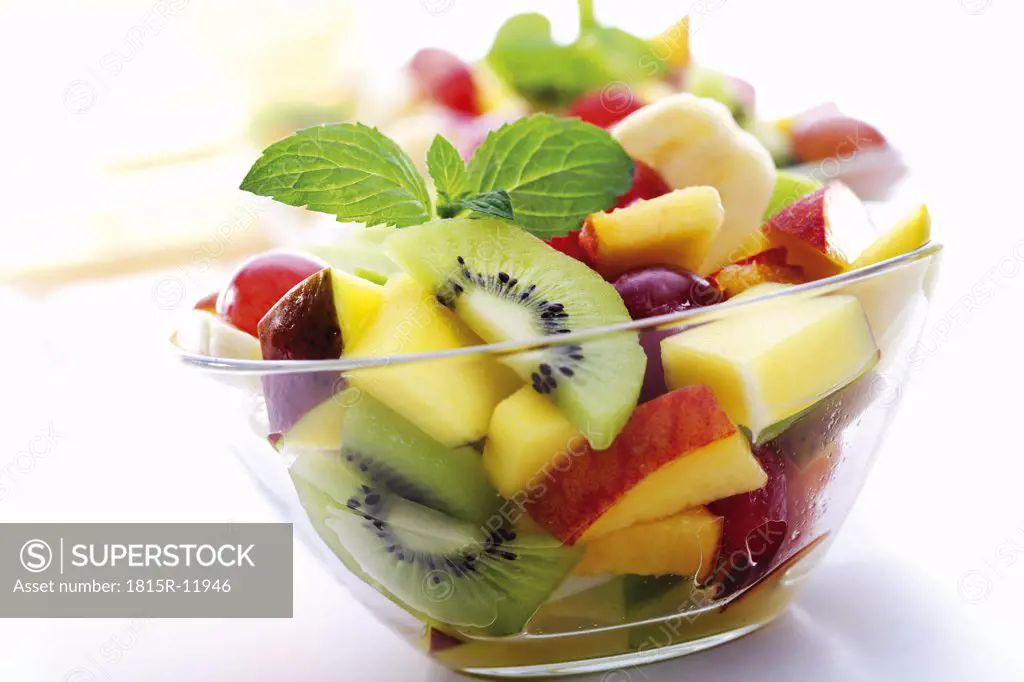 Bowl of fruit salad, close-up