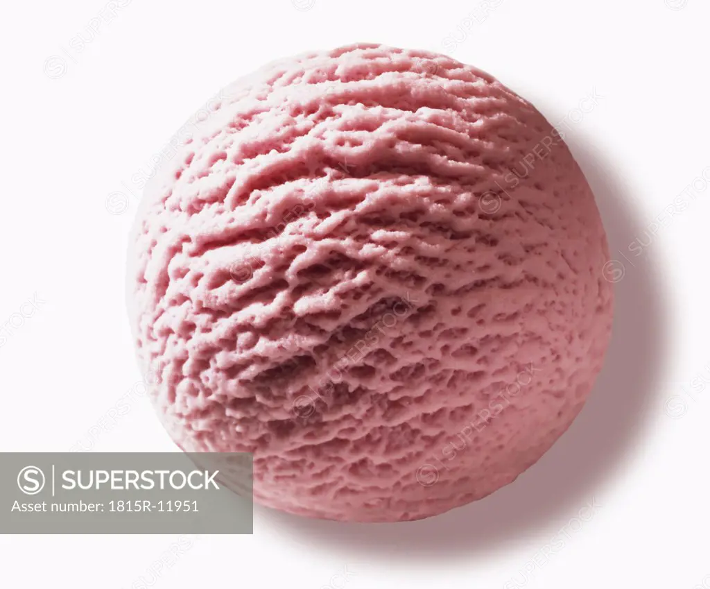 Scoop of strawberry ice cream, close-up