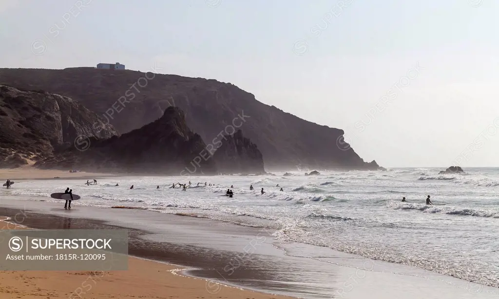 Portugal, Surfers at Praia do Amado