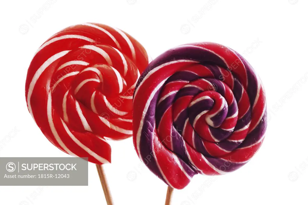 Two lollipops, close-up