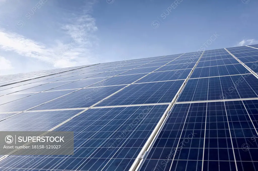 Germany, North Rhine-Westphalia, Solar panels at solar energy park near Saerbeck