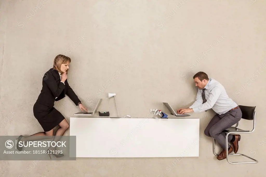 Business people working at office desk