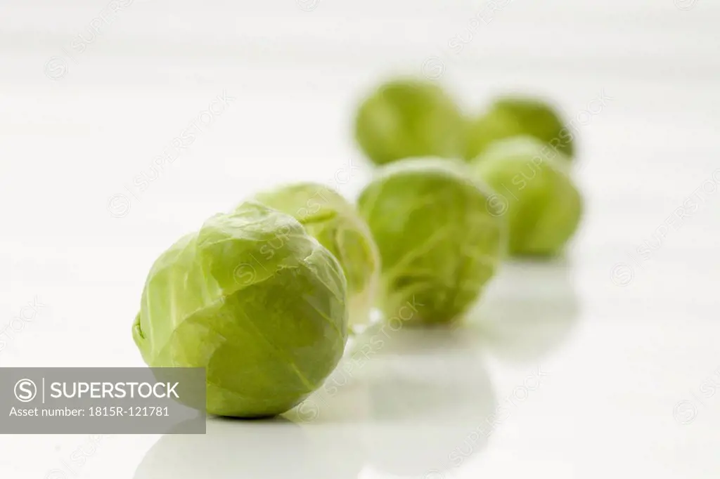 Brussels sprouts on white background, close up