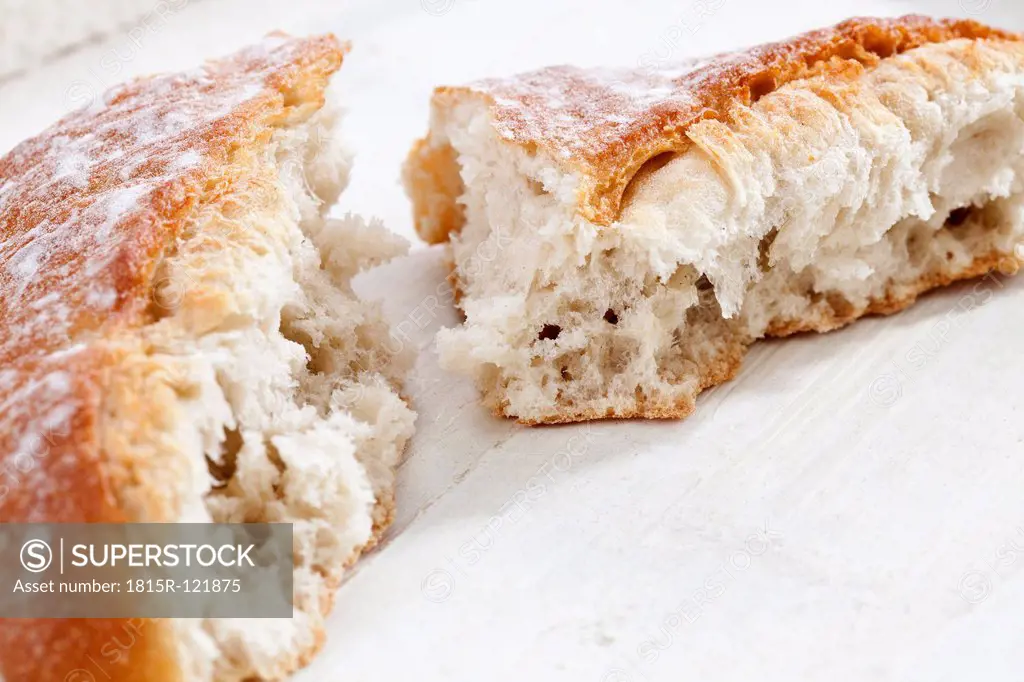 Slice of white bread, close up