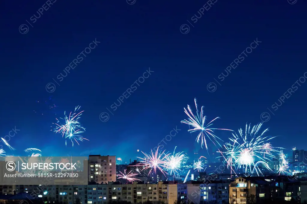 Bulgaria, Sofia, New Years Eve, Fireworks