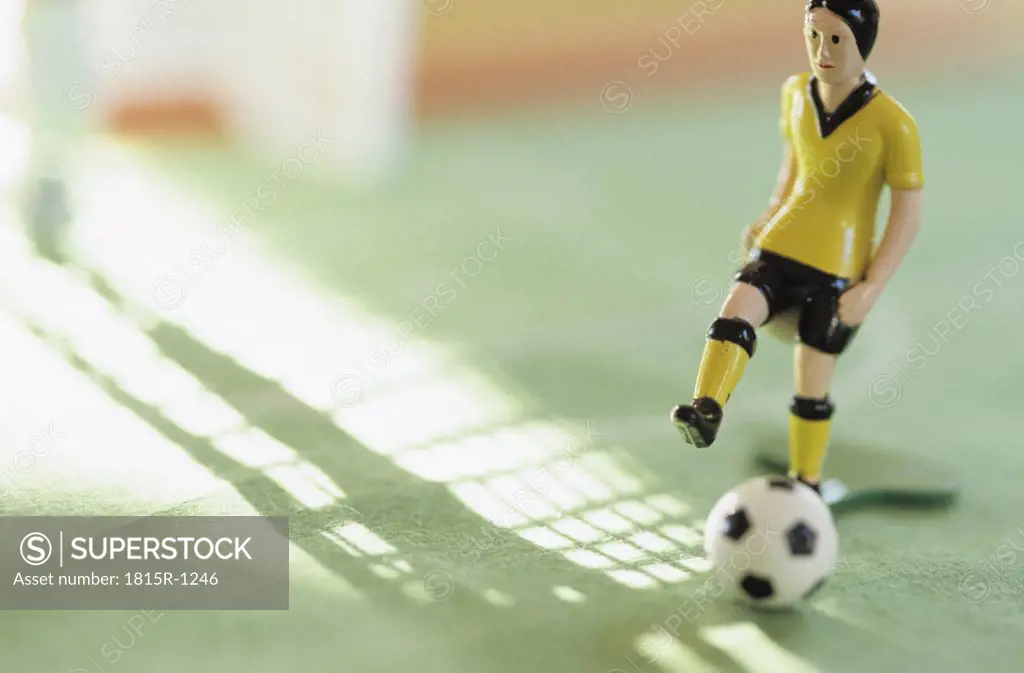 Toy figurine playing football, Tipp Kick