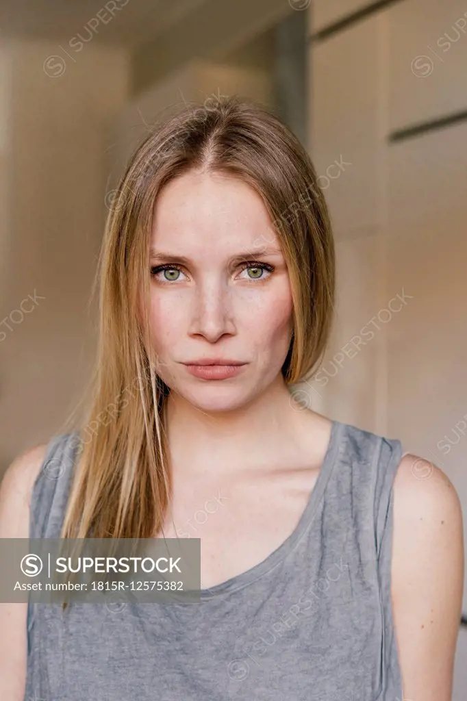 Portrait of blond woman