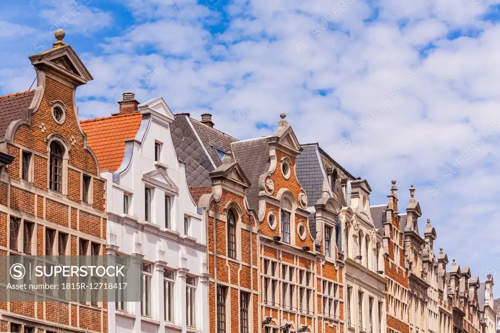 Belgium, Brussels, historical houses, row of houses
