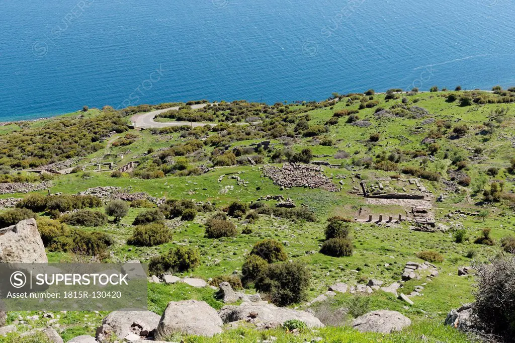Turkey, View of Behramkale village