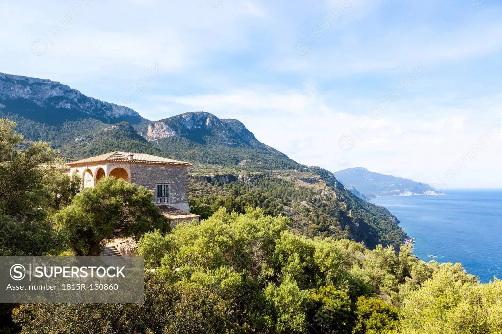 Spain, Mallorca, View of Mansion Son Marroig at Balearic Islands