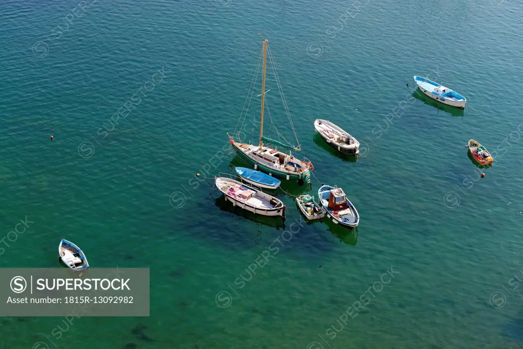 Fishing boats and sailing boats