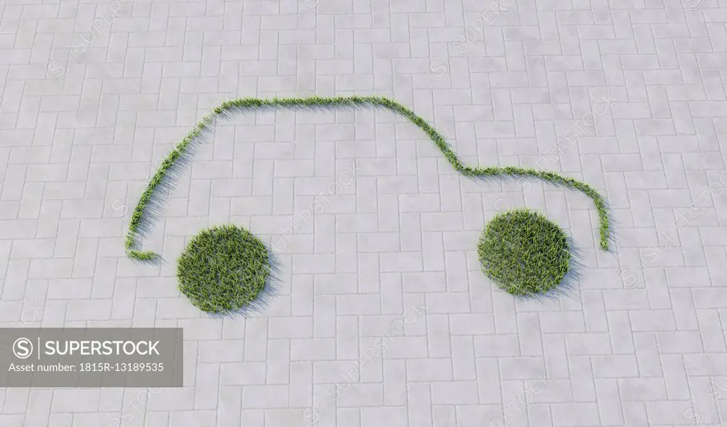 Grass contour of eco car