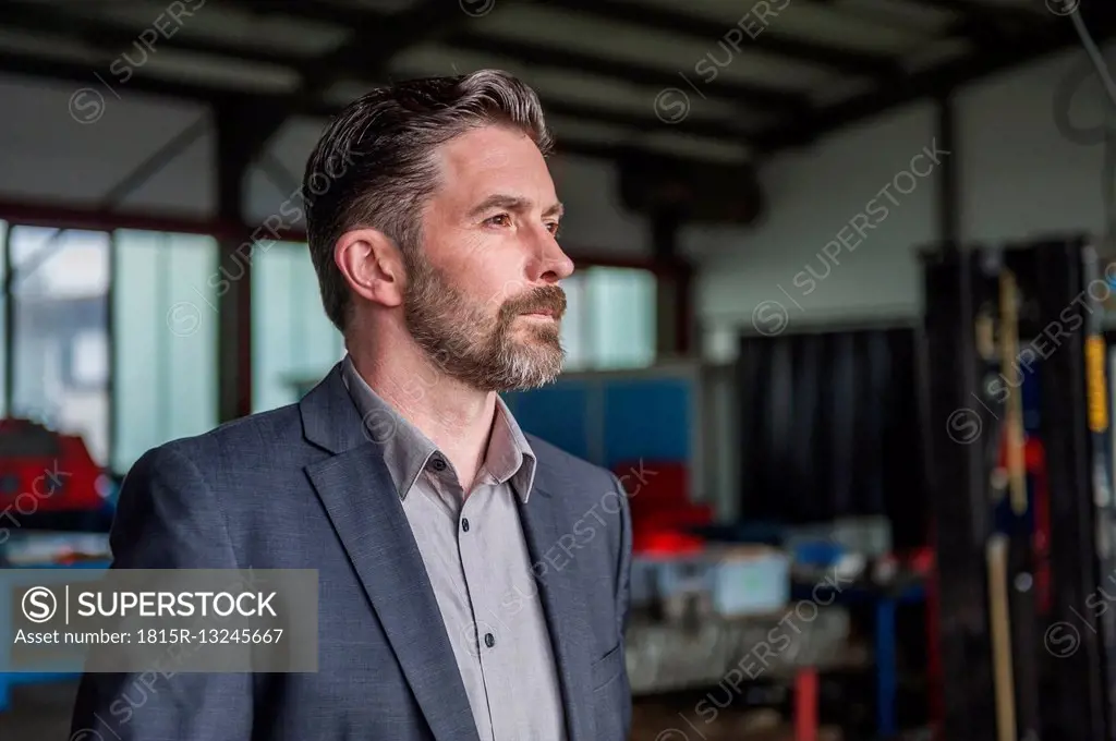 Portrait of manager in workshop