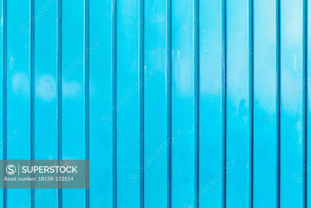 Spain, Cadiz, Blue garage door, close up