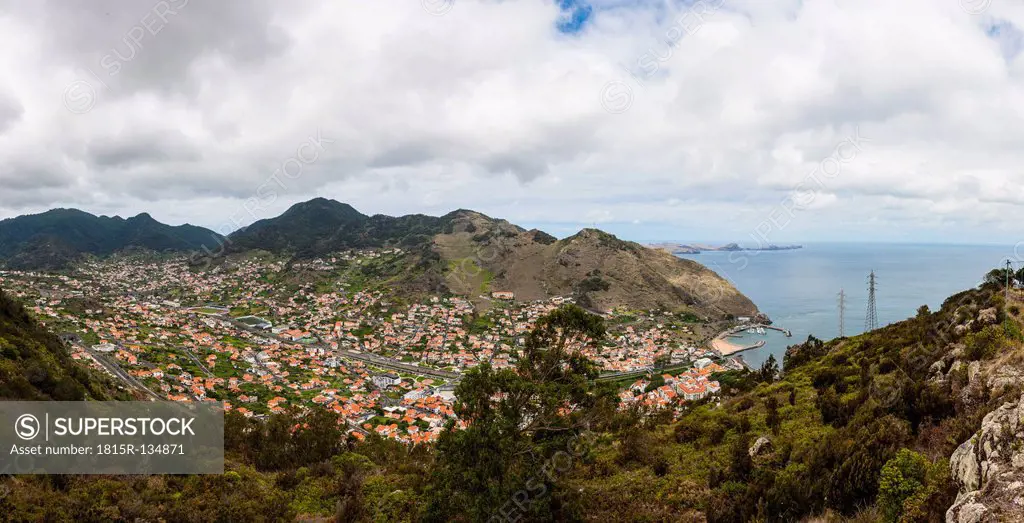 Portugal, View of coastal town of Machico