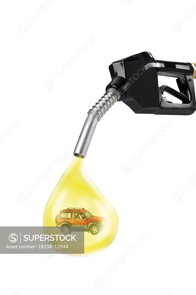 Nozzle and oil drop with car