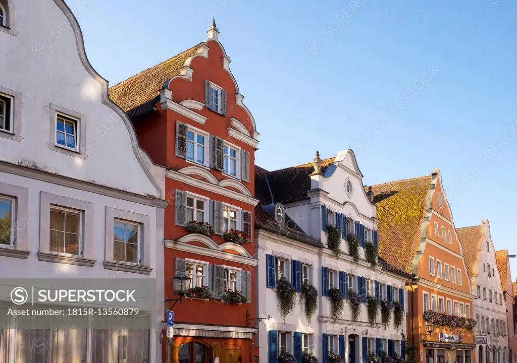 Germany, Oettingen, view to baroque row of houses