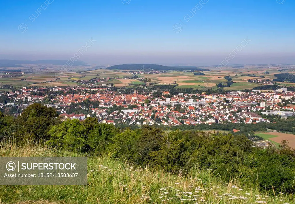 Germany, Bavaria, Franconia, Weissenburg, townscape as seen from Wuelzburg