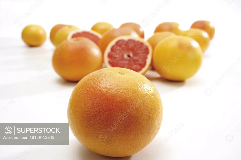Ruby red grapefruits, close-up