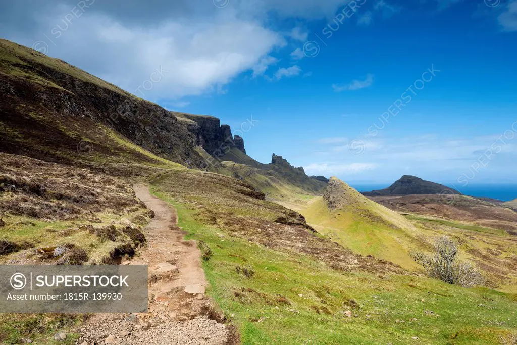 United Kingdom, Scotland, View of Hiking trail
