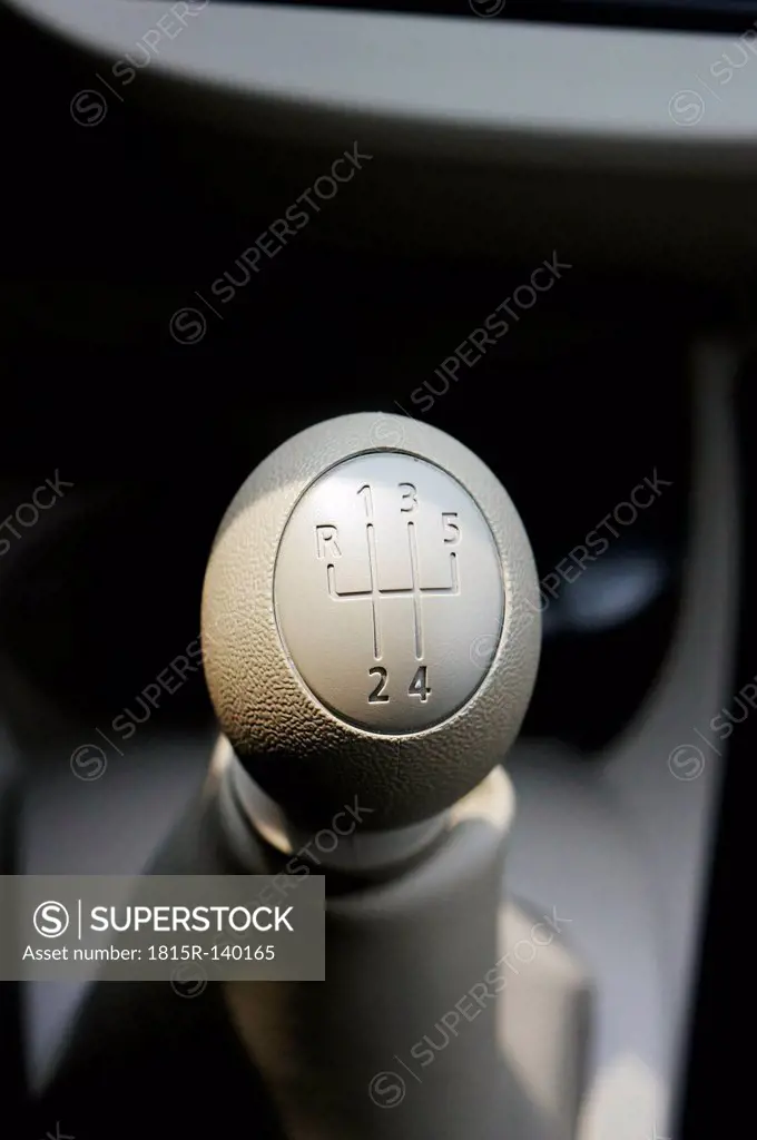 Car gearshift, close up