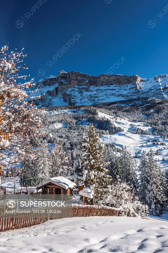 Italy, Dolomites, View of Alta Badia in La Villa