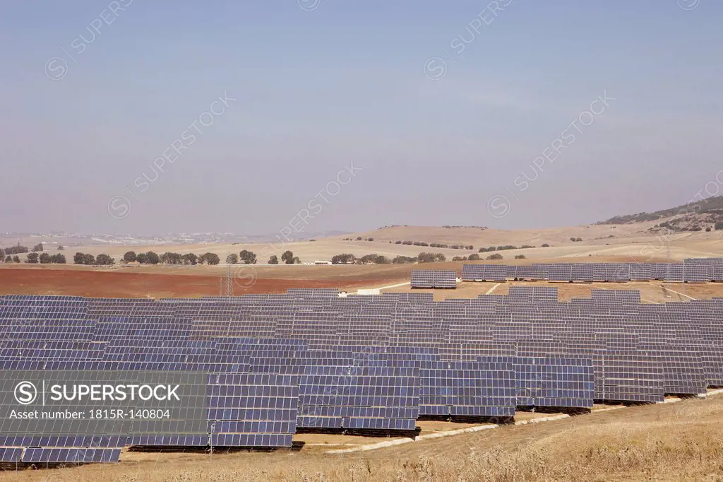 Spain, View of solar park