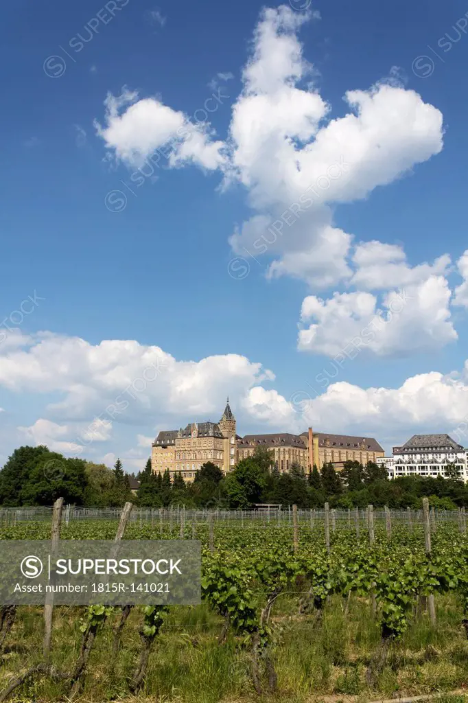 Germany, Rhineland Palatinate, Monastery Kalvarienberg, View of Bad Neuenahr-Ahrweiler