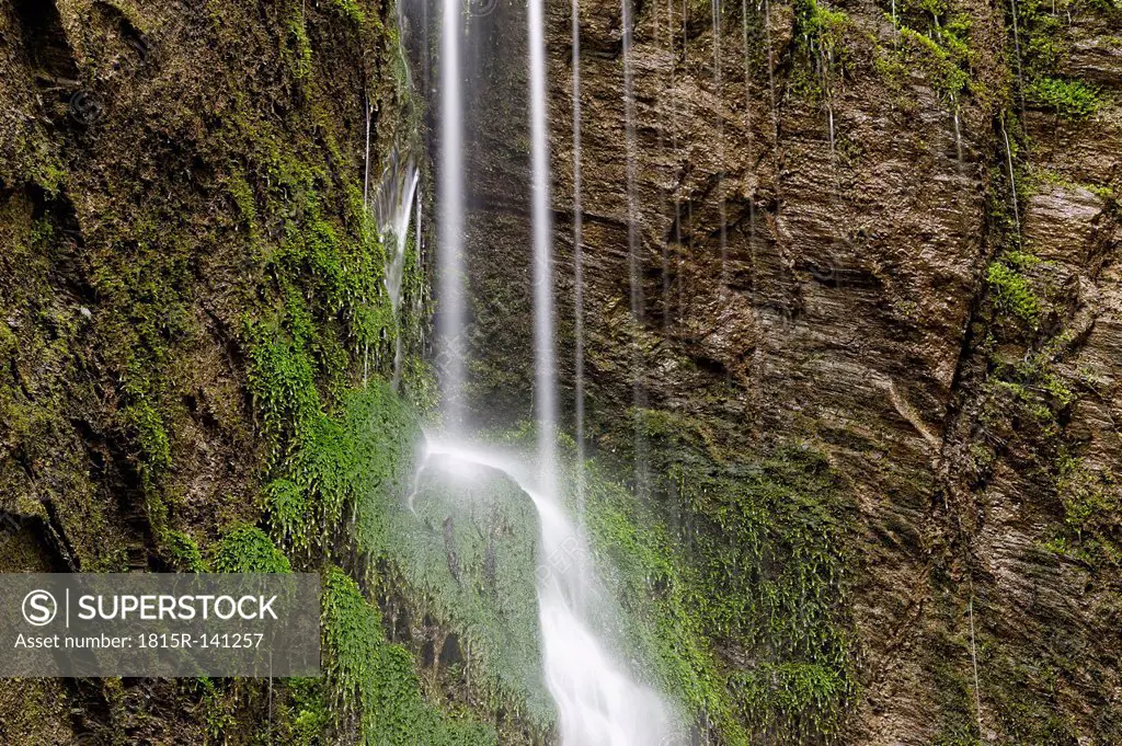 Austria, Styria, View of waterfall in Enns valley