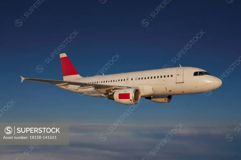 Germany, Bavaria, Munich, Airbus A 320 in flight