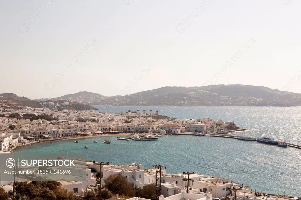 Greece, Mykonos, View of town