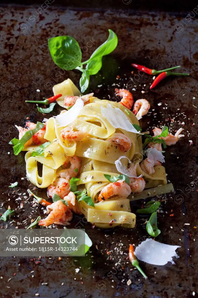 Pappardelle with crayfish