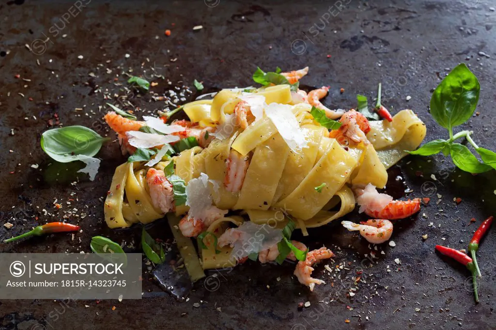 Pappardelle with crayfish