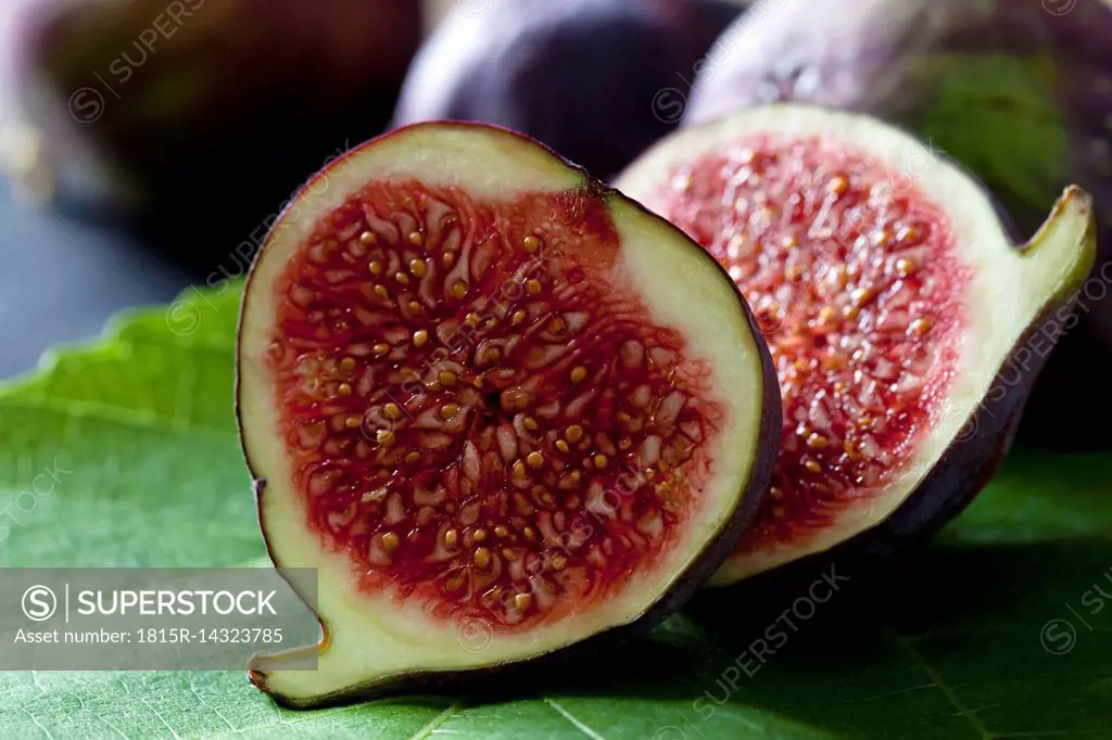 Sliced fig, close-up